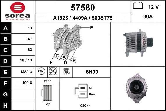 EAI 57580 - Alternator www.molydon.hr