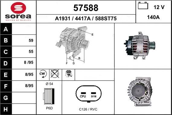 EAI 57588 - Alternator www.molydon.hr