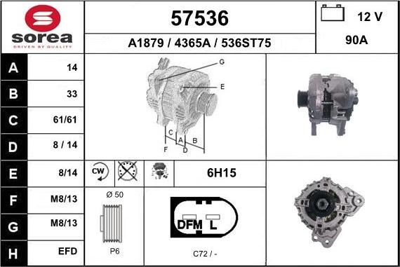 EAI 57536 - Alternator www.molydon.hr