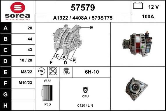 EAI 57579 - Alternator www.molydon.hr