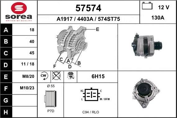 EAI 57574 - Alternator www.molydon.hr