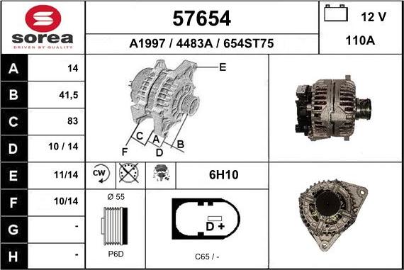 EAI 57654 - Alternator www.molydon.hr