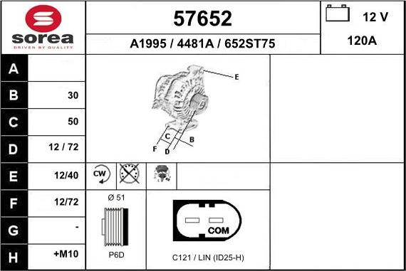 EAI 57652 - Alternator www.molydon.hr