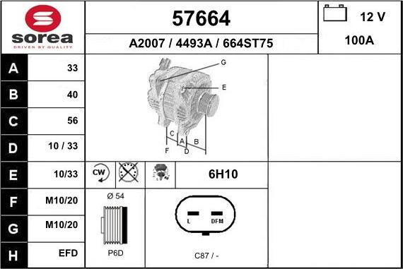 EAI 57664 - Alternator www.molydon.hr