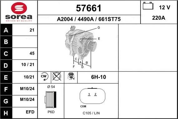 EAI 57661 - Alternator www.molydon.hr