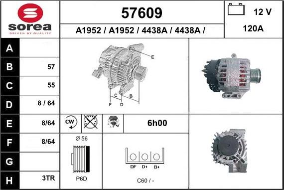 EAI 57609 - Alternator www.molydon.hr