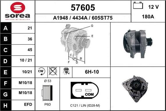 EAI 57605 - Alternator www.molydon.hr