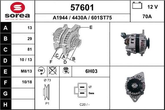 EAI 57601 - Alternator www.molydon.hr