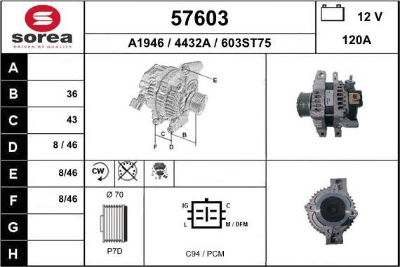 EAI 57603 - Alternator www.molydon.hr