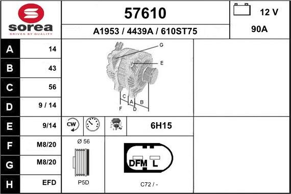 EAI 57610 - Alternator www.molydon.hr