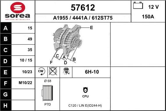 EAI 57612 - Alternator www.molydon.hr