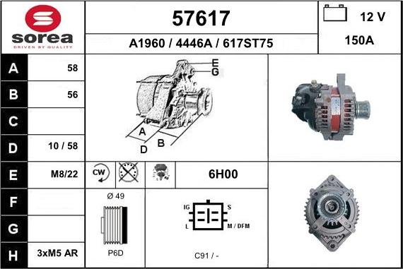 EAI 57617 - Alternator www.molydon.hr