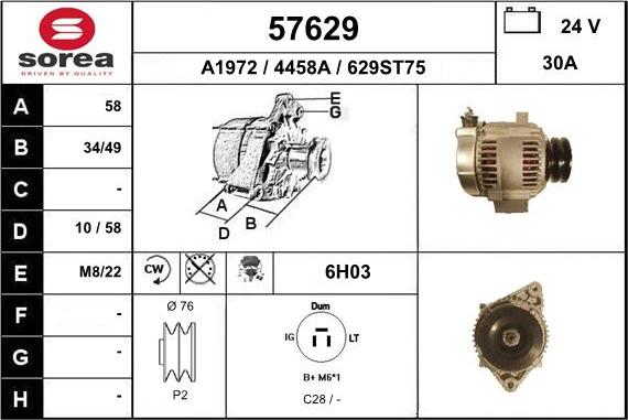 EAI 57629 - Alternator www.molydon.hr