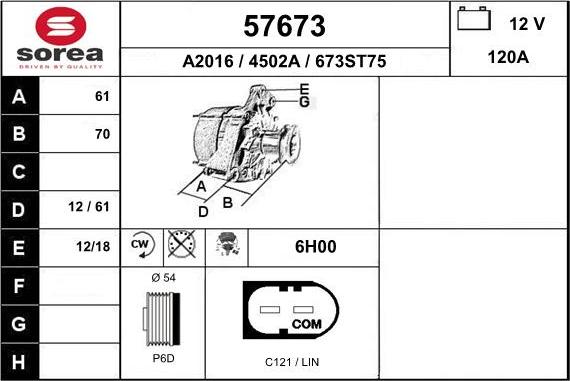 EAI 57673 - Alternator www.molydon.hr