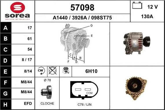 EAI 57098 - Alternator www.molydon.hr