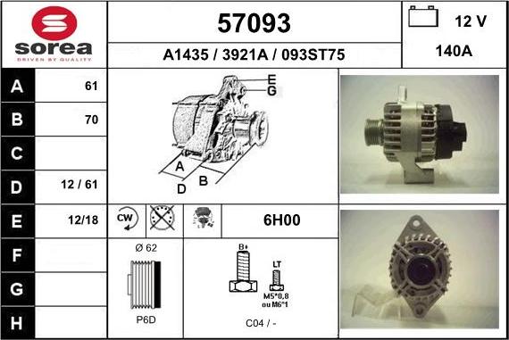 EAI 57093 - Alternator www.molydon.hr