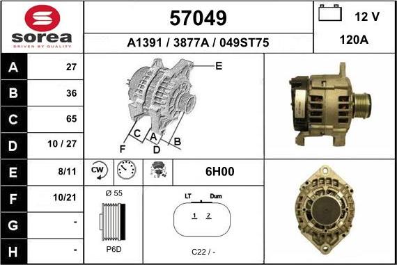 EAI 57049 - Alternator www.molydon.hr