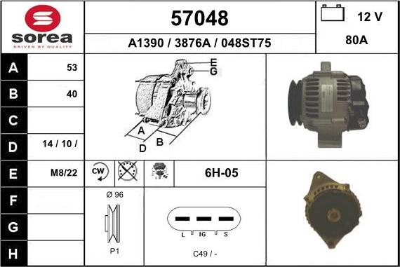 EAI 57048 - Alternator www.molydon.hr