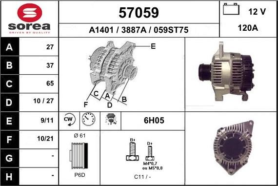 EAI 57059 - Alternator www.molydon.hr