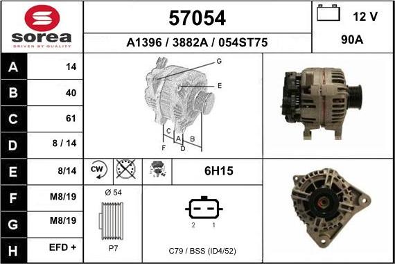 EAI 57054 - Alternator www.molydon.hr