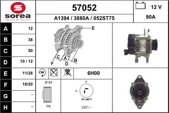 EAI 57052 - Alternator www.molydon.hr