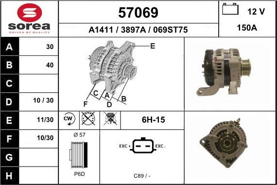 EAI 57069 - Alternator www.molydon.hr