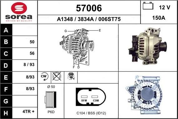 EAI 57006 - Alternator www.molydon.hr