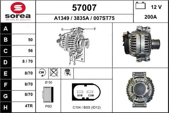 EAI 57007 - Alternator www.molydon.hr