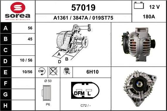 EAI 57019 - Alternator www.molydon.hr