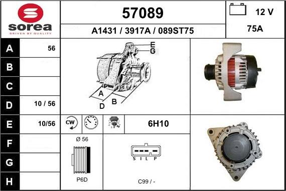 EAI 57089 - Alternator www.molydon.hr
