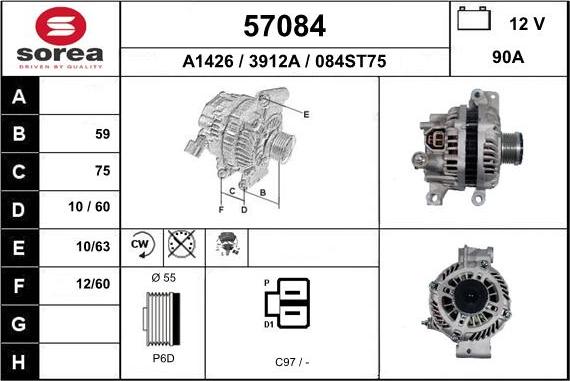 EAI 57084 - Alternator www.molydon.hr