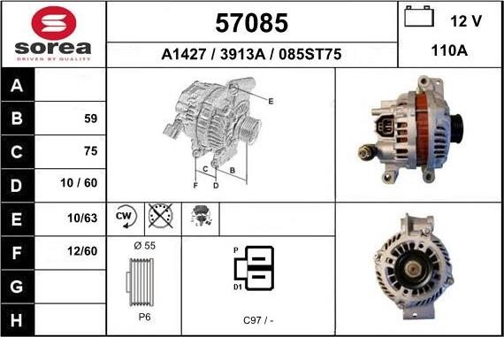 EAI 57085 - Alternator www.molydon.hr