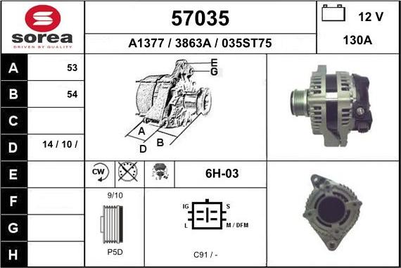 EAI 57035 - Alternator www.molydon.hr