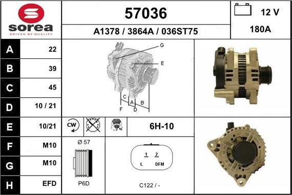 EAI 57036 - Alternator www.molydon.hr