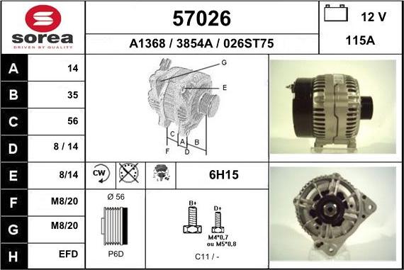 EAI 57026 - Alternator www.molydon.hr