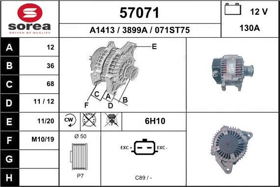 EAI 57071 - Alternator www.molydon.hr