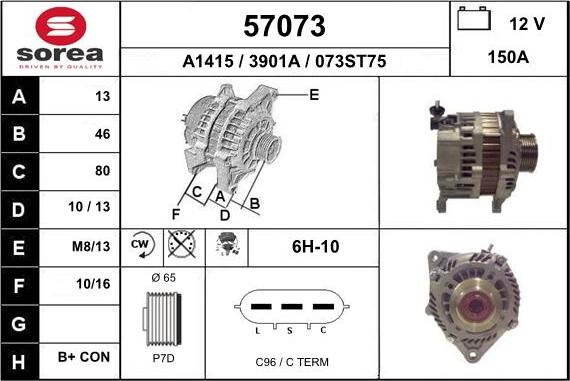 EAI 57073 - Alternator www.molydon.hr