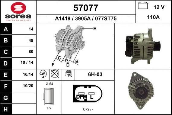 EAI 57077 - Alternator www.molydon.hr