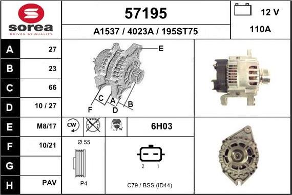 EAI 57195 - Alternator www.molydon.hr