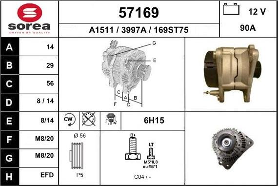 EAI 57169 - Alternator www.molydon.hr