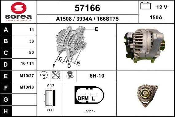 EAI 57166 - Alternator www.molydon.hr