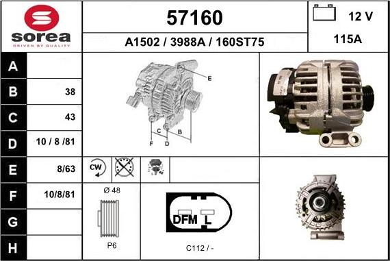 EAI 57160 - Alternator www.molydon.hr