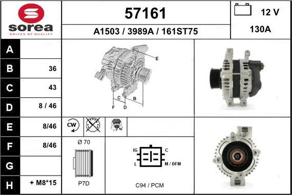 EAI 57161 - Alternator www.molydon.hr