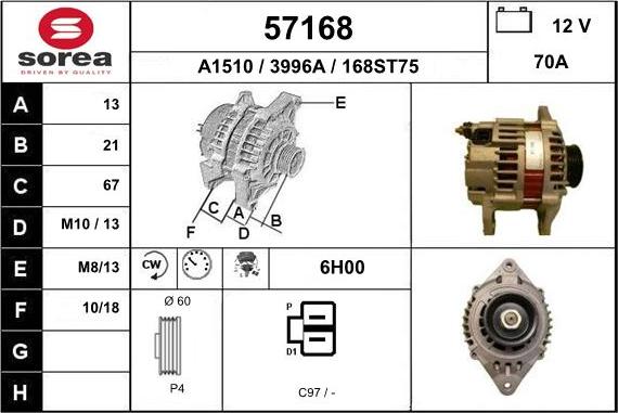 EAI 57168 - Alternator www.molydon.hr