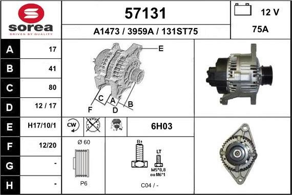 EAI 57131 - Alternator www.molydon.hr