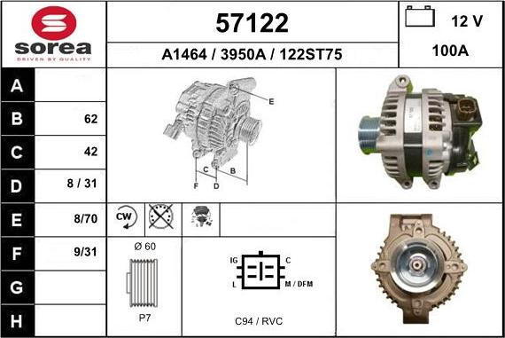 EAI 57122 - Alternator www.molydon.hr