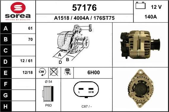 EAI 57176 - Alternator www.molydon.hr