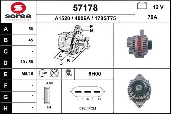 EAI 57178 - Alternator www.molydon.hr