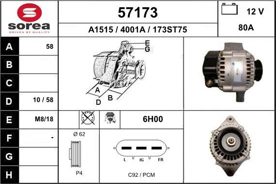 EAI 57173 - Alternator www.molydon.hr