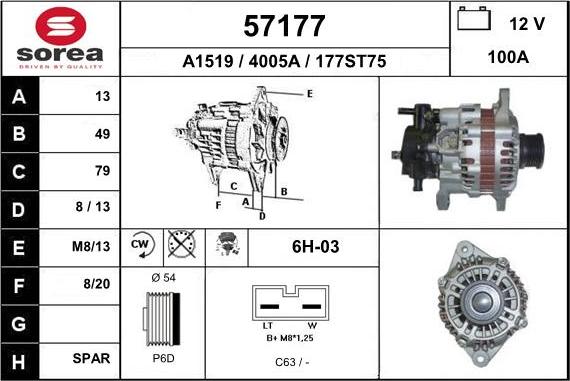 EAI 57177 - Alternator www.molydon.hr